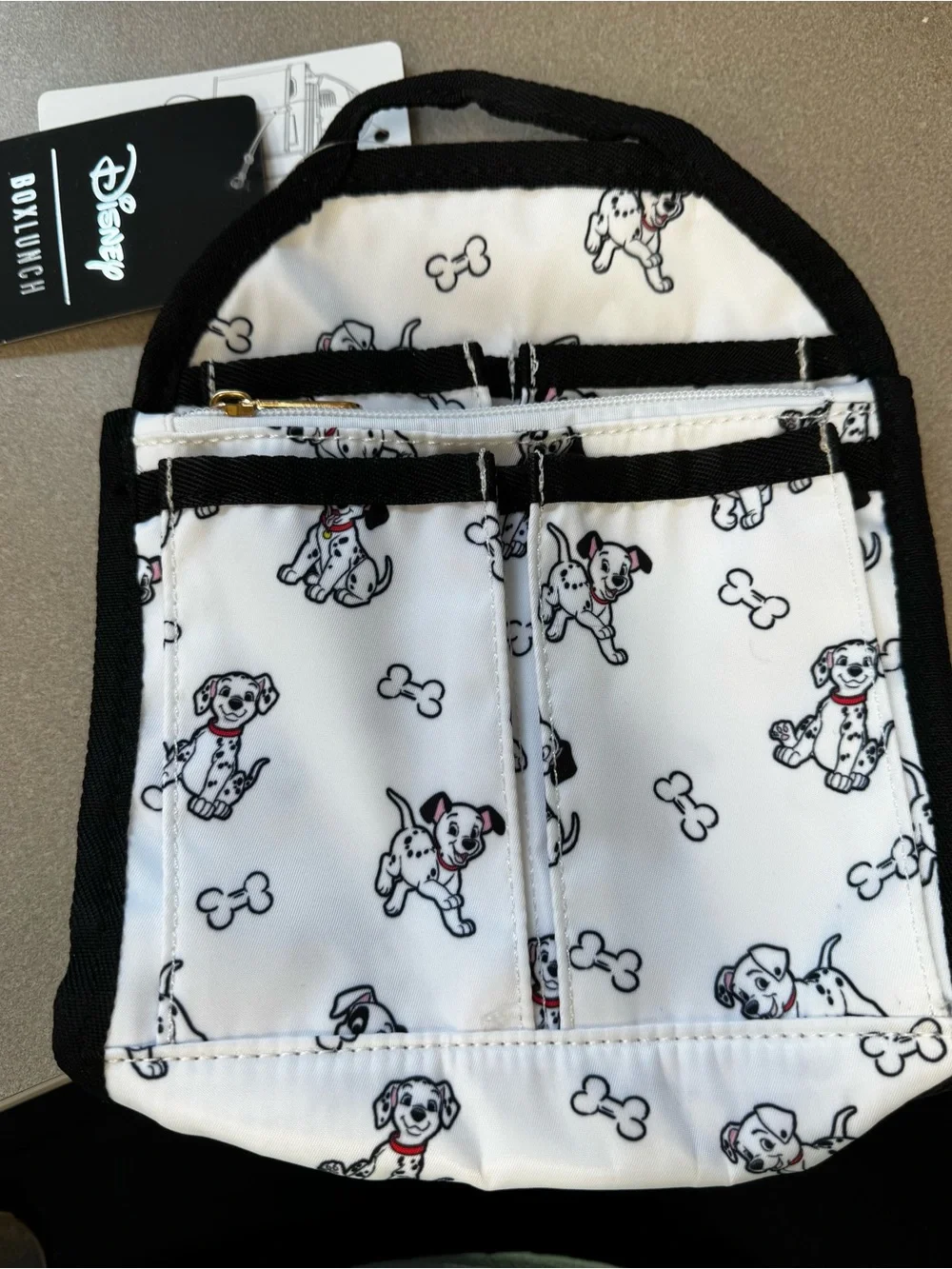 Disney 101 Dalmatians Puppies Allover Print Backpack Organizer Pouch NWT